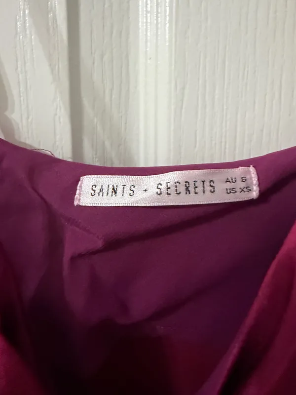 Magenta Pink Saints + Secrets Midi Dress - Image 2