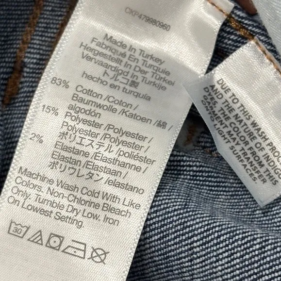 Madewell Stovepipe High Rise Straight‎ Leg Jeans Blue Denim 28T - Image 7