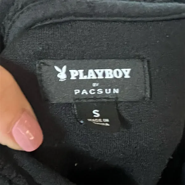 Playboy by PacSun Women's Half Zip Pullover Sweater Black Size S - Image 6