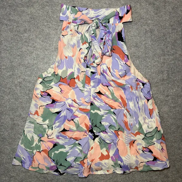 Lulus Women Blouse S Floral Abstract Multi-Color Bohemian Casual Summer - Image 4