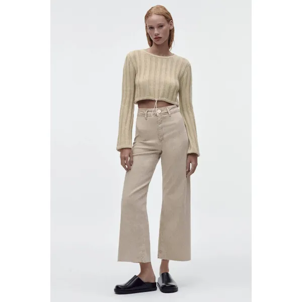 Zara Tan Marine Wide Leg Pants - Image 2