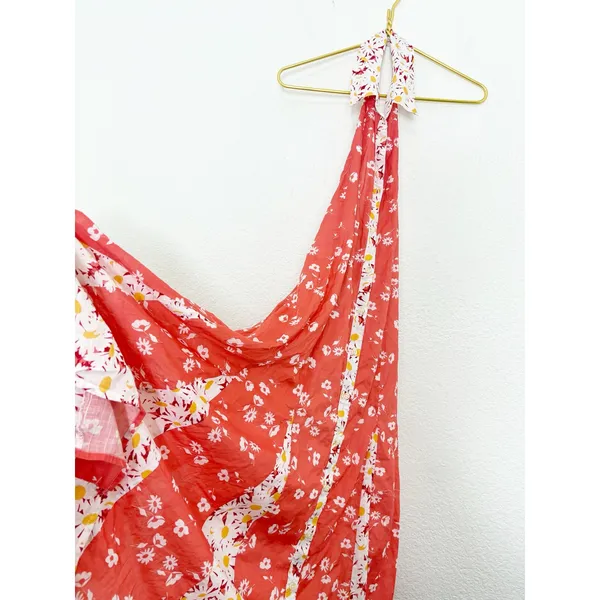 Anthropologie Maeve Halter Open-Back Godet Midi Shirt Dress Mixed Floral Boho - Image 12