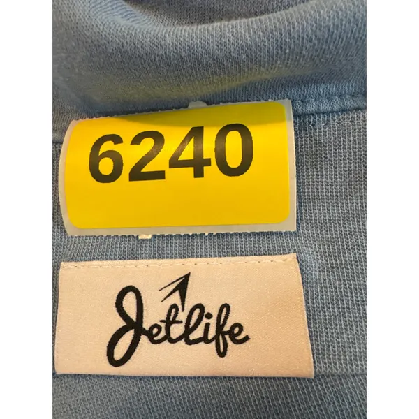 Jet Life Apparel Womens Blue Embroidered Crewneck Sweatshirt Large - Image 5