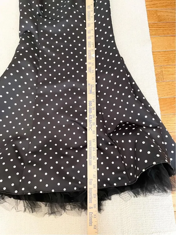 Vtg Gunne Sax Jessica McClintock Strapless Dress 5/6 Polka Dot Y2K Formal Party - Image 7