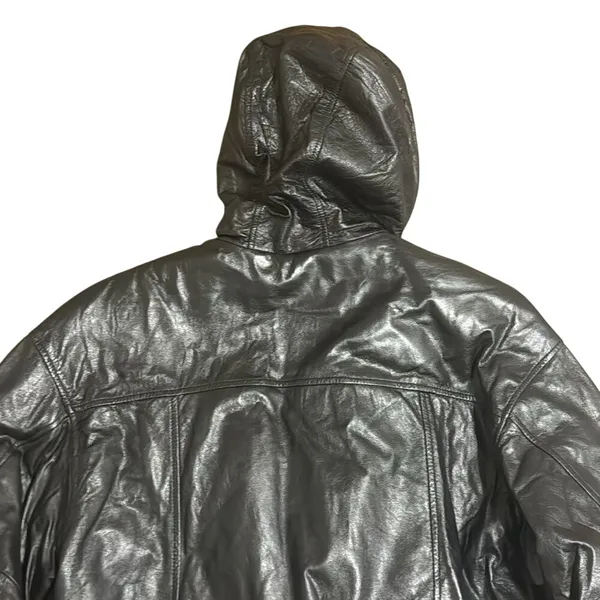 Wilsons Leather Women's Thinsulate‎ Hooded Parka Jacket black size Small 90s - Image 14