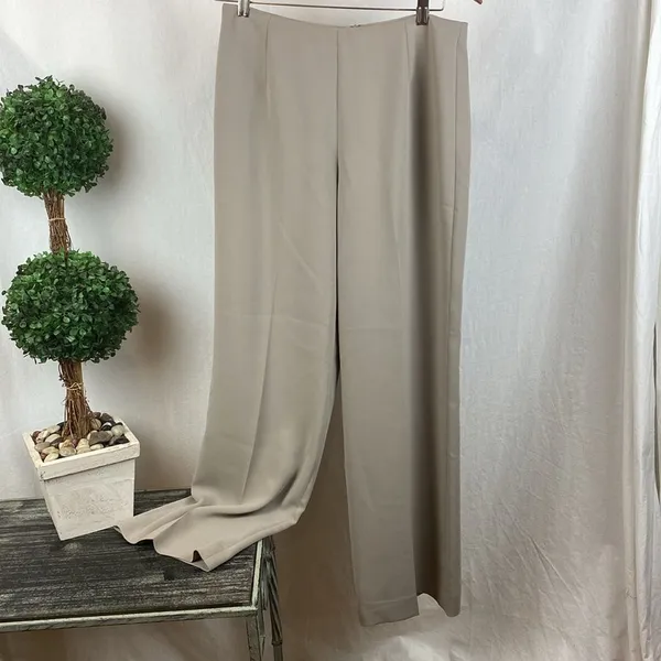 Yansi Fugel Tan Straight Leg Trouser Pants 6 - Image 3