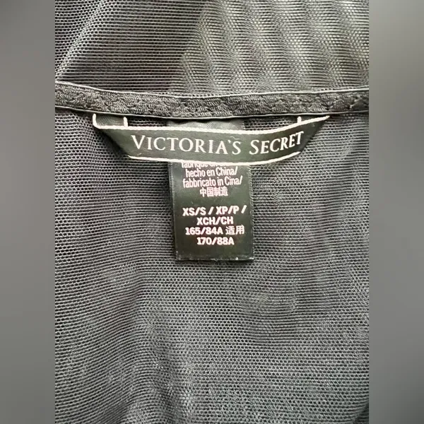 Victoria's Secret BLACK SHEER CHEMISE SLIP XS - Image 3