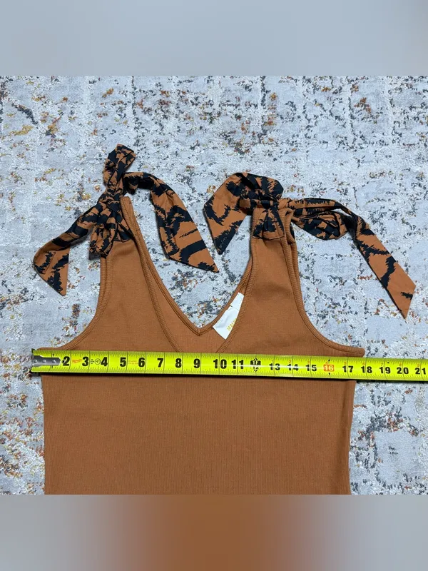 Maeve by Anthropologie The Rafaela Bow-Tie Tank size Large - Image 7