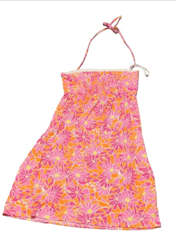Lilly Pulitzer Pink Floral Halter Dress Size XL - Image 4