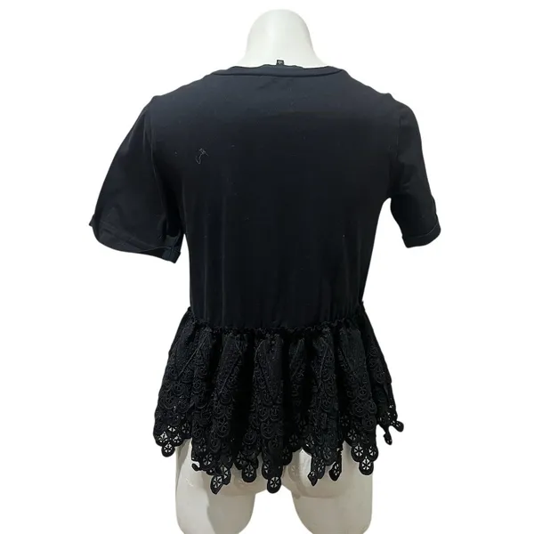 Endless Rose Womens T-Shirt Size S Black Short Sleeve Crew Neck Lace - Image 6
