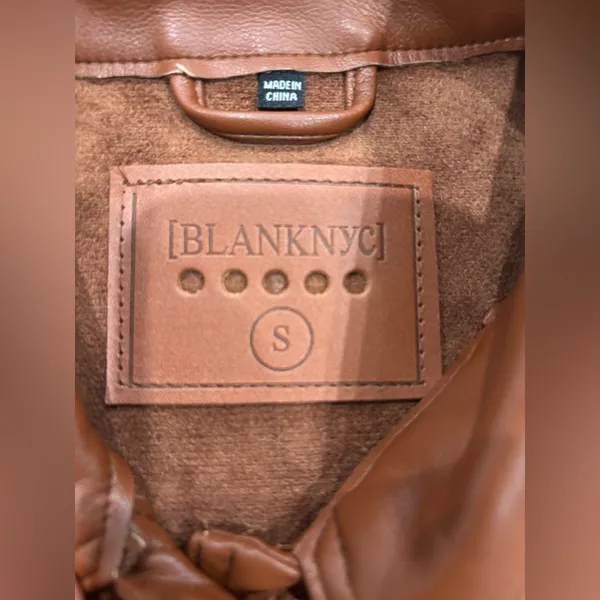 BlankNYC Women's Brown Faux Leather Jacket - Image 4