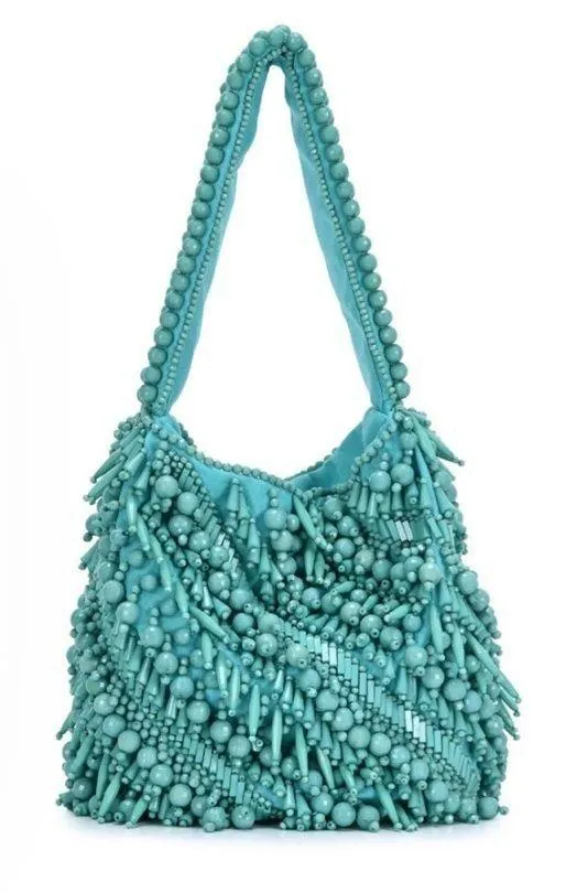 Blue beaded purse - Image 2