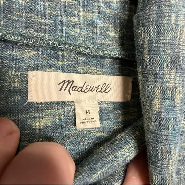 Madewell greeen space‎ dyed ribbed cropped turtleneck top size medium - Image 4