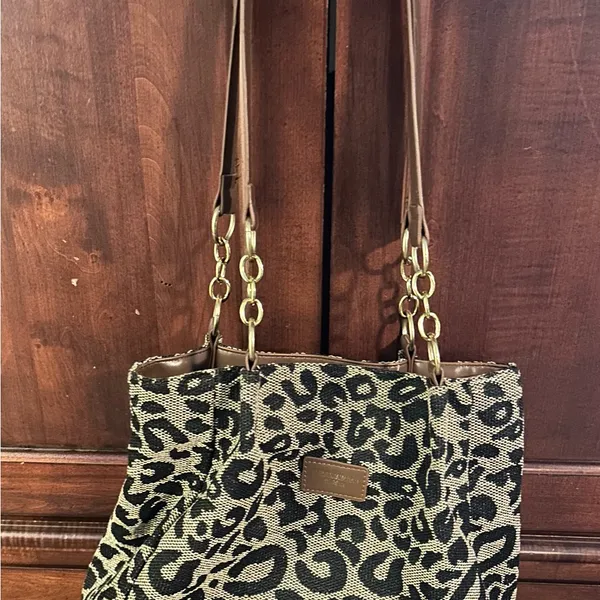 Baelaanan & Bag Leopard Print Tote Bag with Brown Handles - Image 3