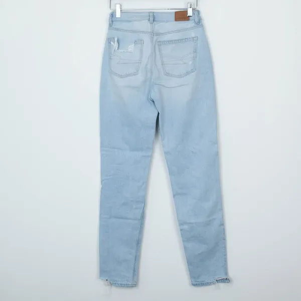 American Eagle Straight Taper Distressed Mom Jeans‎ Women's Size 00 Long - Image 5