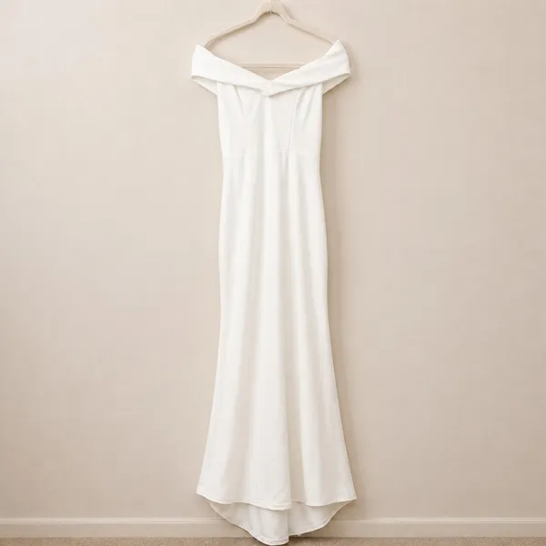 Lulus Luxe Bridal NWOT Arienne White Off-the-Shoulder Mermaid Maxi Wedding Dress - Image 5