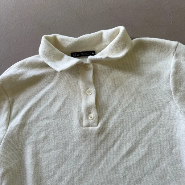 Zara Soft Knit Polo Shirt - Image 6