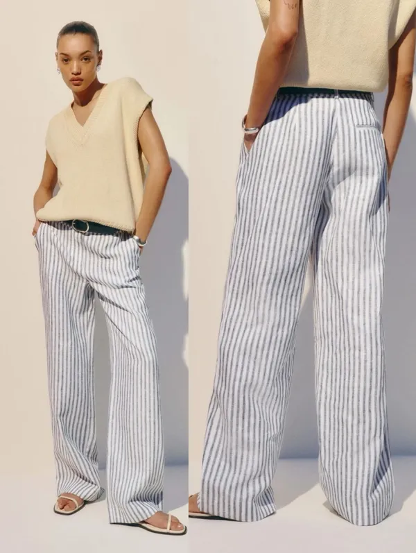 Reformation Carter Linen Mid Rise Pant - Image 2