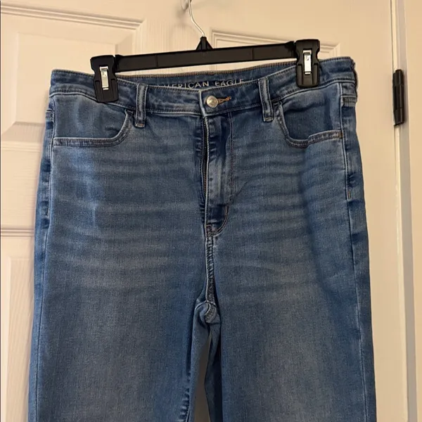 American Eagle Outfitters Women's Super High Rise Jegging in Blue Size 12 Long - Image 9