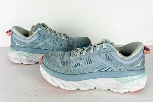 Hoka One One Bondi 7 Everyday Running Sneakers Women's Size 8 Blue Fog - Image 3