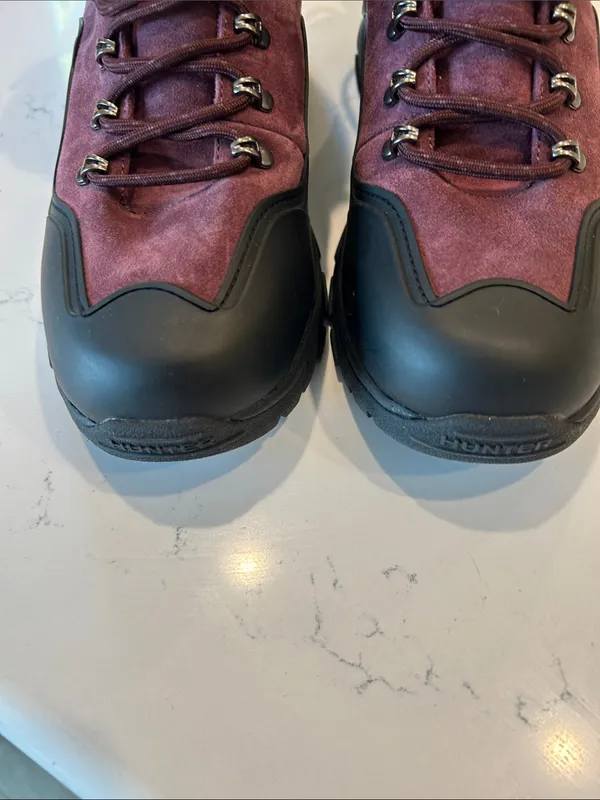 HUNTER JASPER WATERPROOF BOOTS, Dark Red Suede, Women’s size 11, NWT No box - Image 8