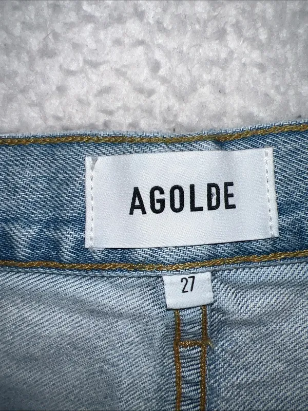 AGOLDE Cinched Hem Loose Taper Jeans Light Wash‎ Size 27 - Image 5