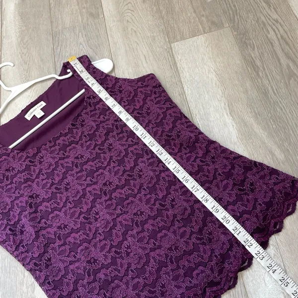 Coldwater Creek Lace Sleeveless Tank Top Purple (small) whimsigoth goth witchy - Image 6