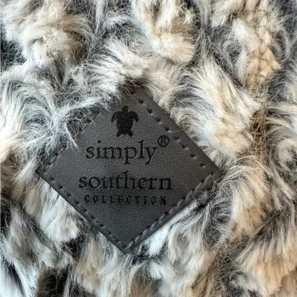 Simply Southern quarter zip long sleeve soft fuzzy pullover size Large - Image 8