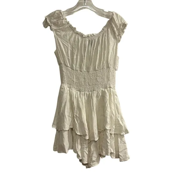 Princess Polly Women's‎ White Ruffle Romper Dress Size 6 Spring Short - Image 8