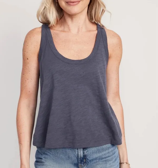 Old Navy Dark Blue Scoop Neck Tank Top - Image 4