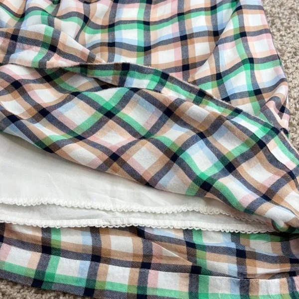 Maeve Anthropologie Plaid Smocked Maxi Dress XS Cottagecore Prairie Long‎ Sleeve - Image 8