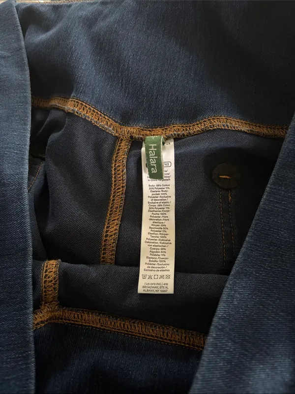 Halara Flex High Waisted Crossover Denim Stretch Pant Sz 3XP Flare Hem Comfort - Image 7