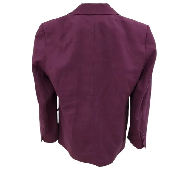 Farm Rio Burgundy straight blazer M - Image 4