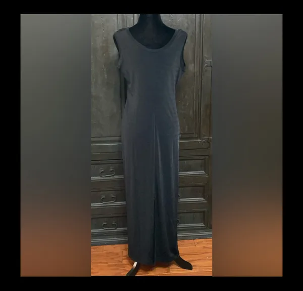 black sleeveless ribbed Straight dress - Size Medium - Image 5