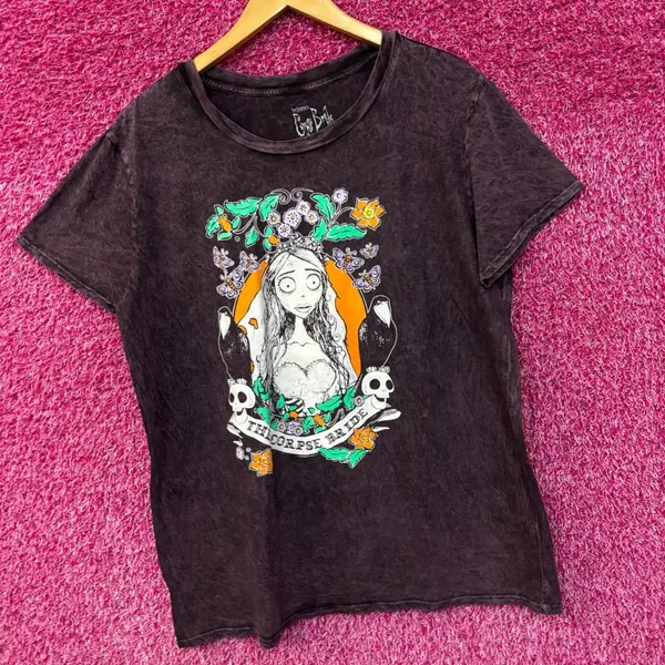 Tim Burton Corpse Bride Mineral Wash Women’s Tshirt size XL - Image 3