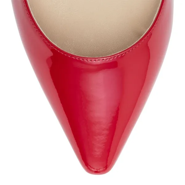 Jimmy Choo Erin 60 slingback kitten heel pumps in red patent leather - Image 4