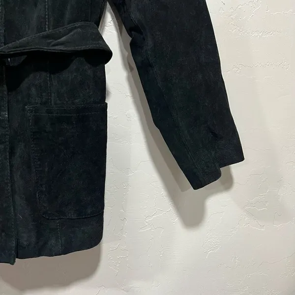 Firenze Leather Factory Suede Leather Jacket Black - Image 3