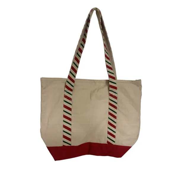 NWT Walt Disney World Christmas Holiday Canvas Tote Bag Red Green - Image 2