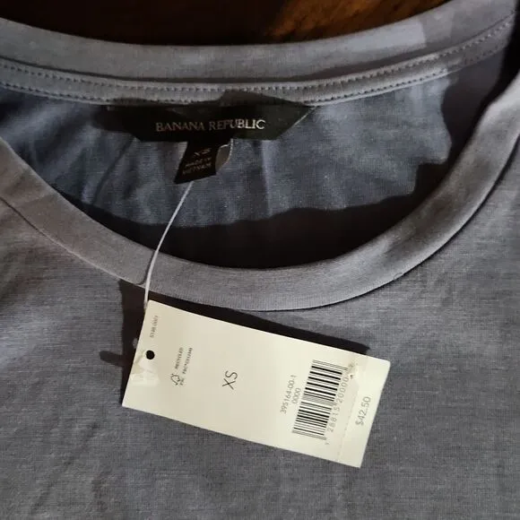 Banana Republic -474‎ NWT Sandwash side tie long sleeve top lavender XS - Image 5