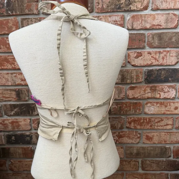 Edikted Split Front Halter Top Vest Size Medium Western Coquette Festival - Image 4