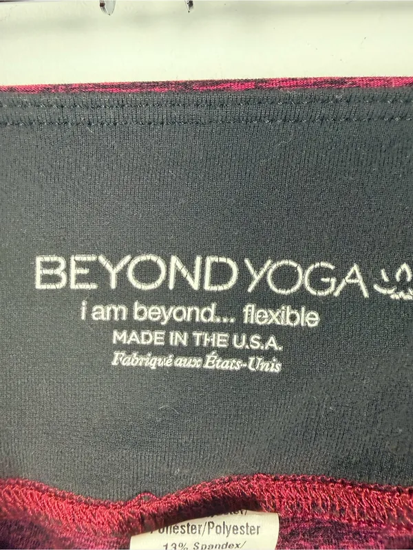 Beyond Yoga Adagio strappy ballet leggings in black & Merlot size XS - Image 3