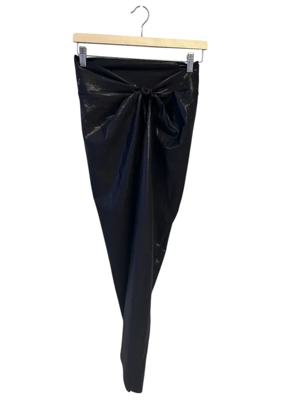 NWT black SKIMS Liquid Shine Swim Sarong Skirt XS onyx - Image 8