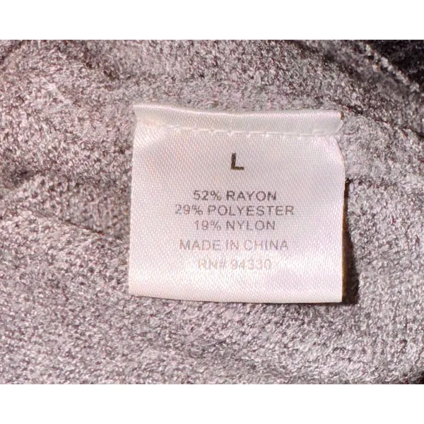 Allison Joy Gray Long Split‎ Tie Bell Sleeve Sweater Women Sz Large Feminine Bow - Image 8