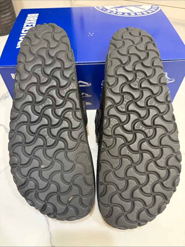 Birkenstock Boston VL/Fell black suede - Image 3