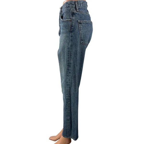 AGOLDE Women's High Rise Medium Wash Relaxed Straight Leg Denim Jeans Pants 24 - Image 2