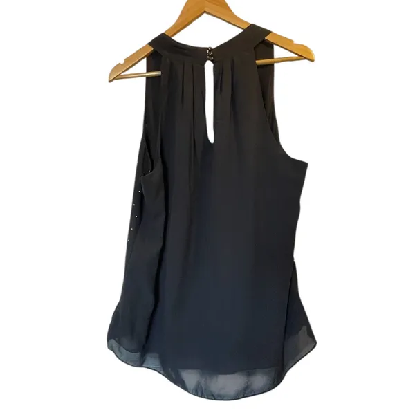 WHBM Black/Silver Accented After 5 Sleeveless Tank Top Blouse- Size XL - Image 6
