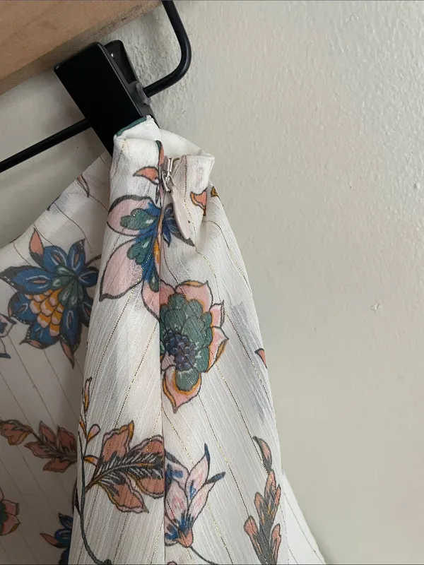 FOR LOVE & LEMONS Romy Tiered Maxi Skirt in Lurex Floral - Image 9