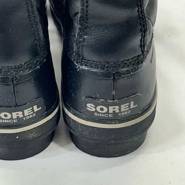 Sorel Tofino Quilted Snow Boots Women 8 Black W/Fur Waterproof Skiing Aspen Vibe - Image 6