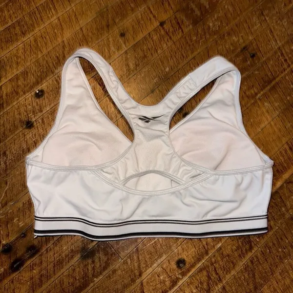 Reebok white Athleisure workout racerback sports bra - Image 2
