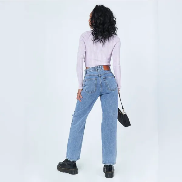 Princess Polly Denim Vienna Straight Leg Denim Jeans Size 4 - Image 11